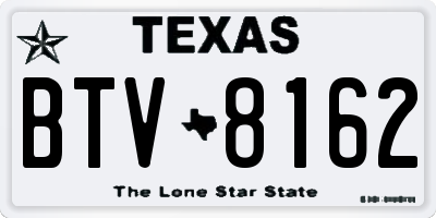 TX license plate BTV8162