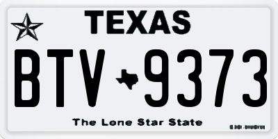 TX license plate BTV9373