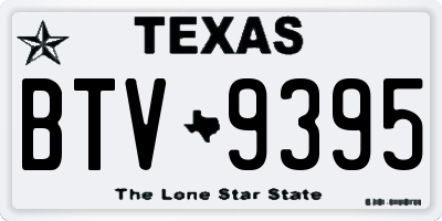 TX license plate BTV9395