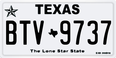 TX license plate BTV9737