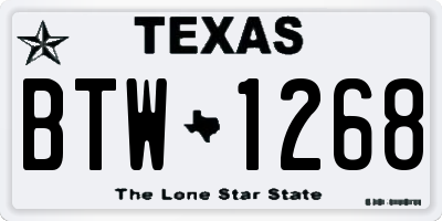TX license plate BTW1268