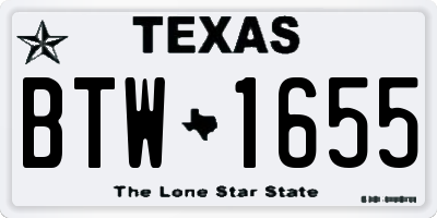 TX license plate BTW1655