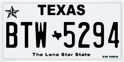 TX license plate BTW5294