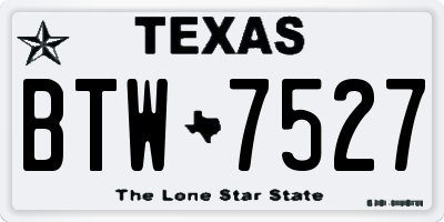 TX license plate BTW7527
