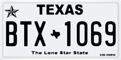 TX license plate BTX1069