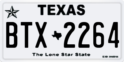 TX license plate BTX2264