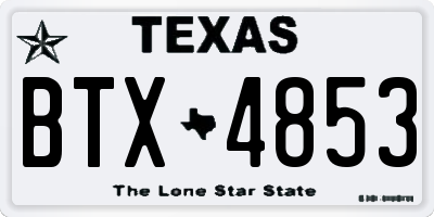 TX license plate BTX4853