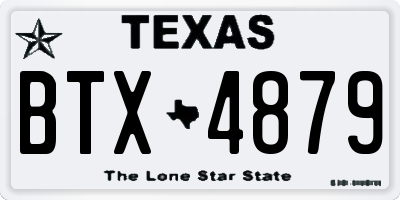 TX license plate BTX4879