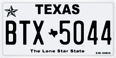 TX license plate BTX5044