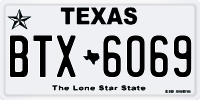 TX license plate BTX6069