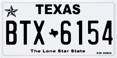 TX license plate BTX6154
