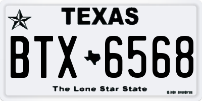 TX license plate BTX6568