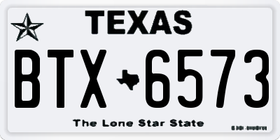 TX license plate BTX6573
