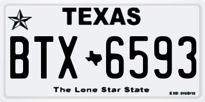 TX license plate BTX6593