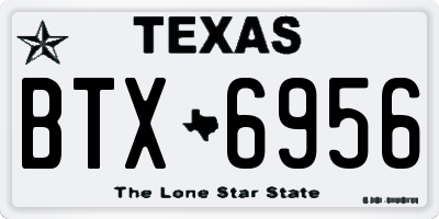 TX license plate BTX6956