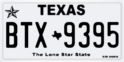 TX license plate BTX9395