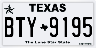 TX license plate BTY9195