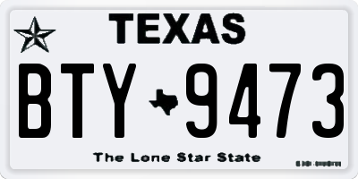 TX license plate BTY9473