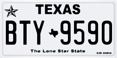 TX license plate BTY9590