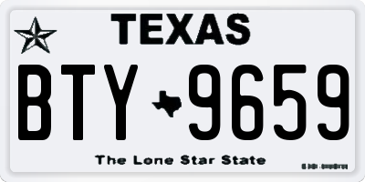 TX license plate BTY9659
