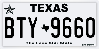 TX license plate BTY9660