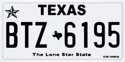 TX license plate BTZ6195