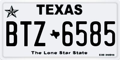 TX license plate BTZ6585