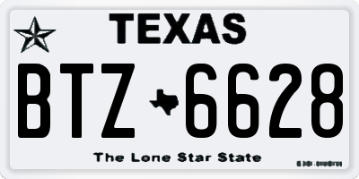 TX license plate BTZ6628