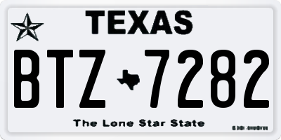 TX license plate BTZ7282
