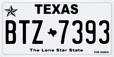 TX license plate BTZ7393