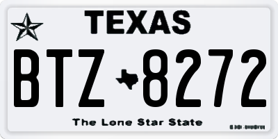 TX license plate BTZ8272
