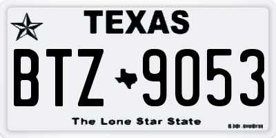 TX license plate BTZ9053
