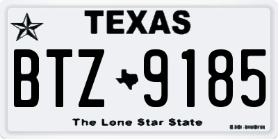 TX license plate BTZ9185