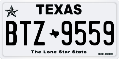 TX license plate BTZ9559