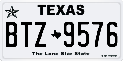 TX license plate BTZ9576