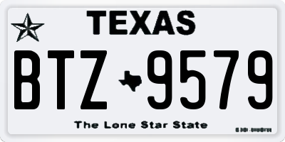 TX license plate BTZ9579