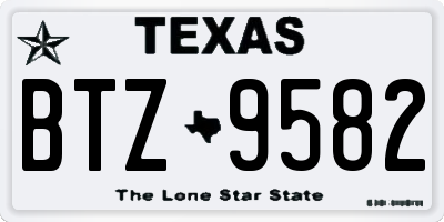 TX license plate BTZ9582