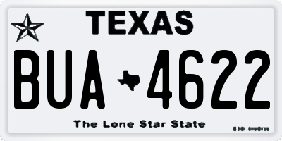 TX license plate BUA4622