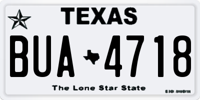 TX license plate BUA4718