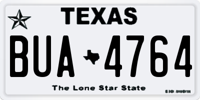 TX license plate BUA4764