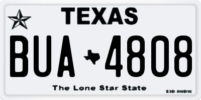 TX license plate BUA4808