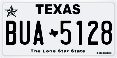 TX license plate BUA5128