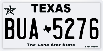 TX license plate BUA5276