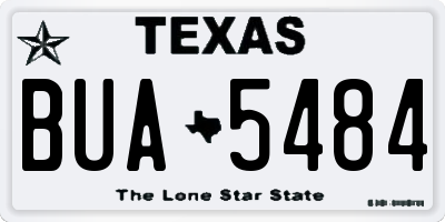 TX license plate BUA5484