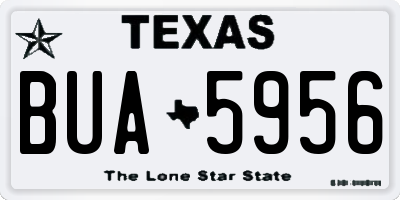 TX license plate BUA5956