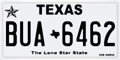 TX license plate BUA6462