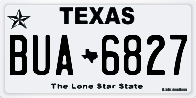 TX license plate BUA6827