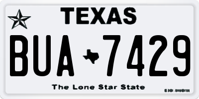 TX license plate BUA7429