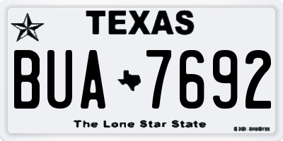 TX license plate BUA7692
