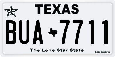 TX license plate BUA7711